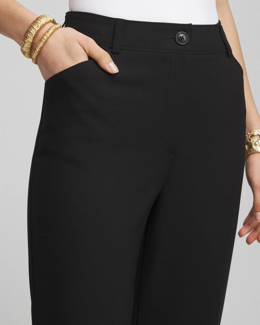 Lightweight Juliet Straight Ankle Pants Black - Chico's