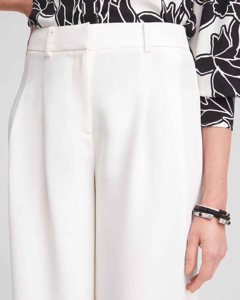 Crepe Pleated Relaxed Pants Ecru - Chico's