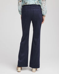 Faux Suede Bootcut Ankle Pants Passport Blue - Chico's