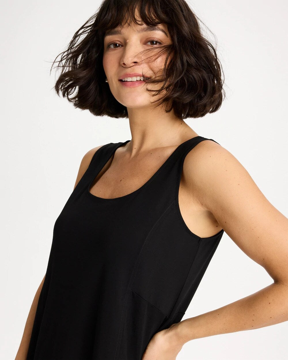 Ponte Seamed Maxi Dress Black - Chico's
