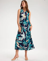 Travelers™ Palm Maxi Dress Kings Navy - Chico's