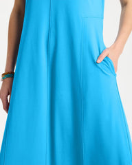 Jersey Knit Maxi Dress Blue Tide - Chico's