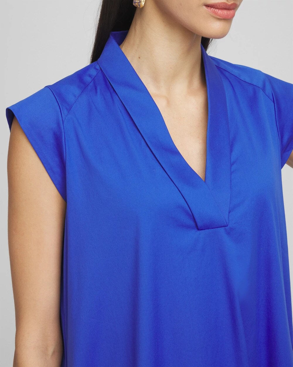Petite Popover Poplin Maxi Dress Rich Cobalt - Chico's