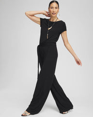 Travelers™ Cap Sleeve Jumpsuit Travelers Black - Chico's
