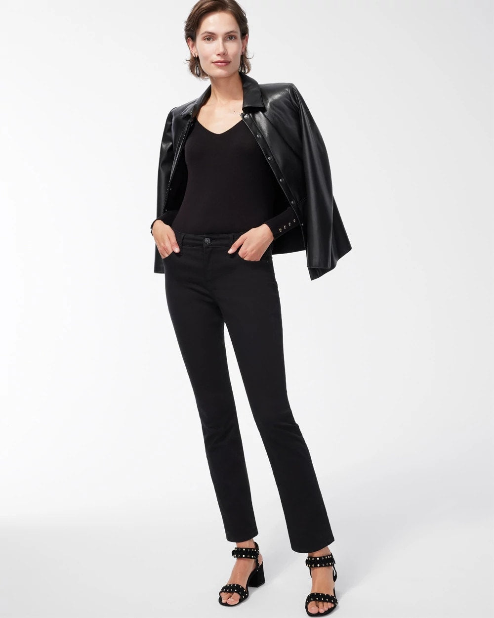Girlfriend Slim Full-Length Jeans Black - Chico's