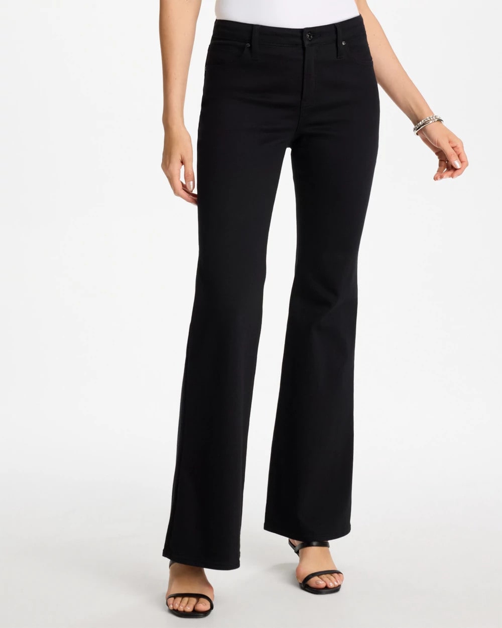 Petite Girlfriend Flared Leg Jeans Black - Chico's