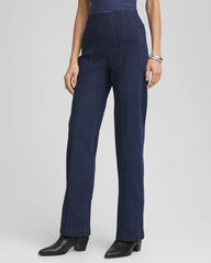 Pull-On Wide-Leg Trouser Jeans Bridge Street Rinse - Chico's