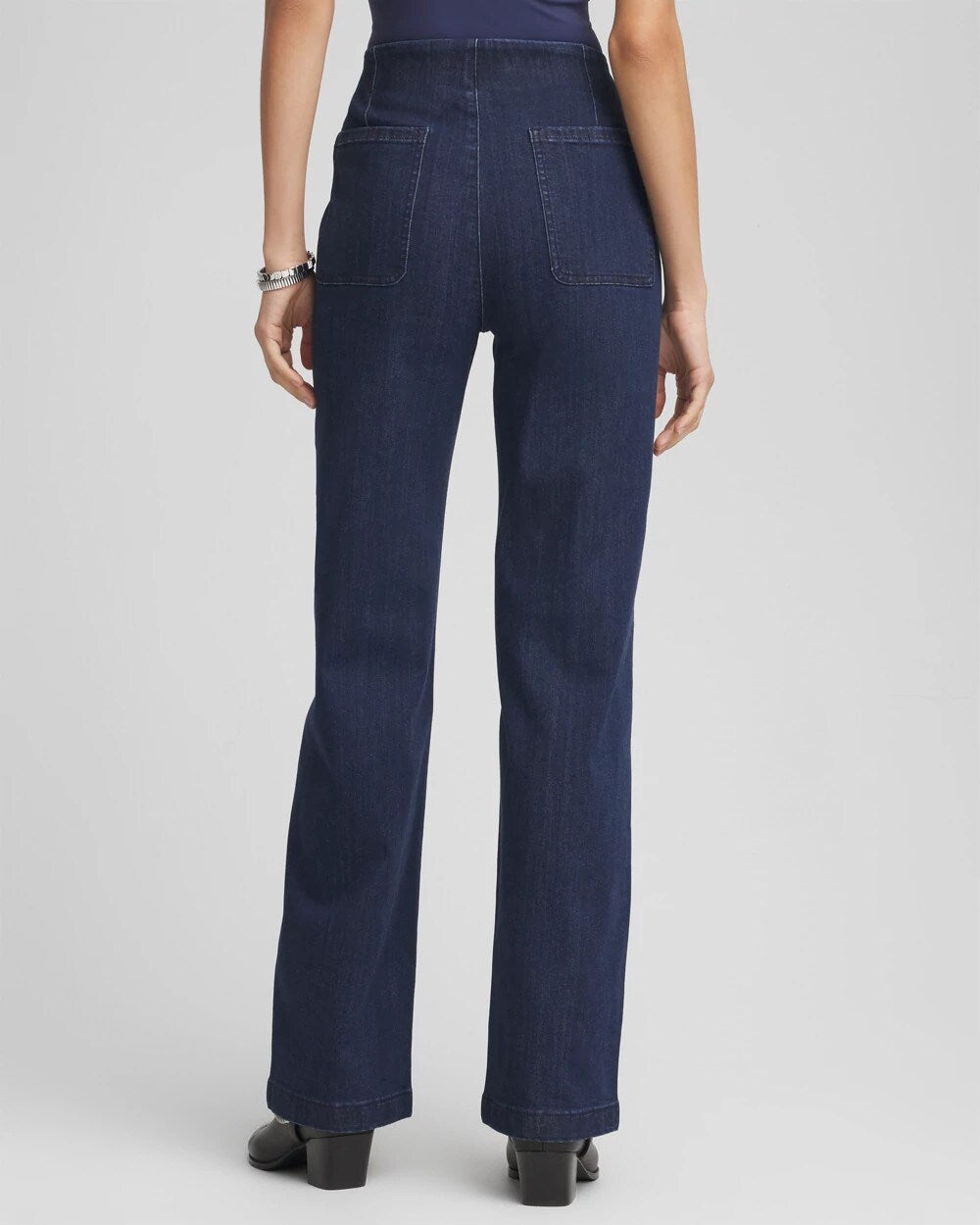 Pull-On Wide-Leg Trouser Jeans Bridge Street Rinse - Chico's