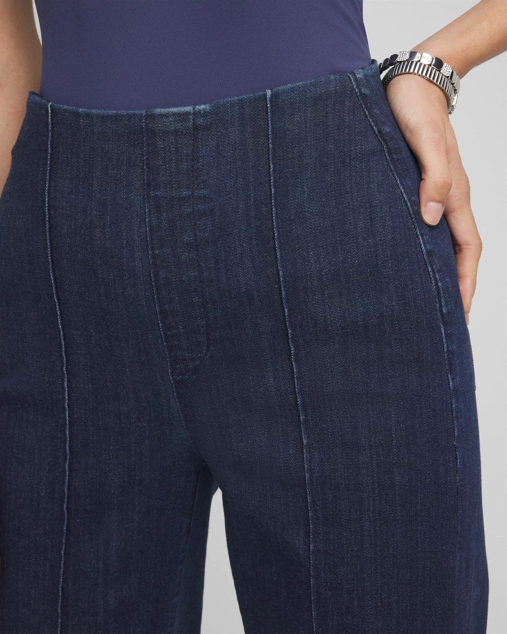 Pull-On Wide-Leg Trouser Jeans Bridge Street Rinse - Chico's
