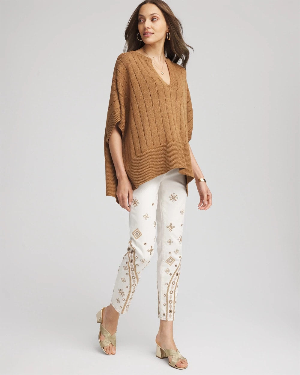 Embellished Girlfriend Slim Ankle Jeans Sea Salt - Chico's