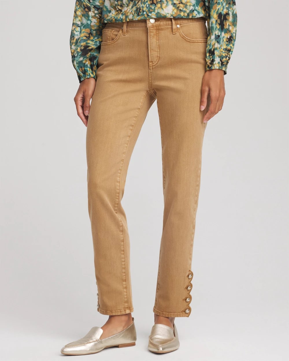 Girlfriend Slim Ankle Jeans Caramel Apple - Chico's