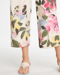 Printed Pull-On Wide Crop Jeans Sea Salt - Chico's