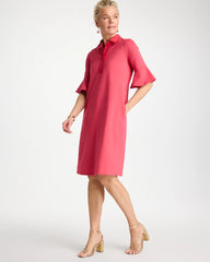 Knit Flounce Sleeve Dress Hot Honeysuckle - Chico's