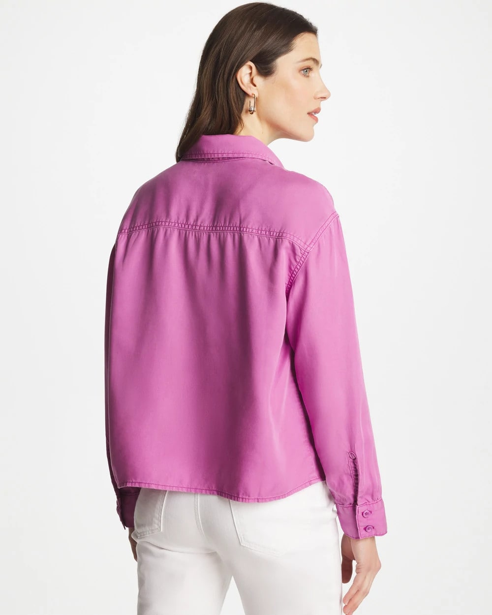 Classic Collared Denim Shirt Violet Shadow - Chico's