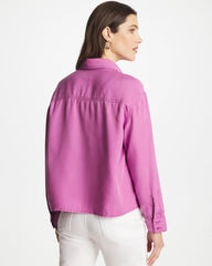 Classic Collared Denim Shirt Violet Shadow - Chico's