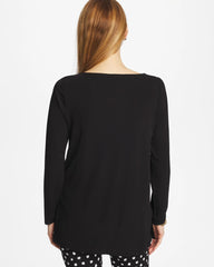 Matte Jersey Button Tunic Black - Chico's