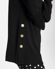 Matte Jersey Button Tunic Black - Chico's