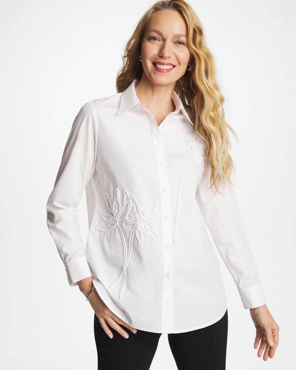 Poplin Soutache Tunic Alabaster - Chico's