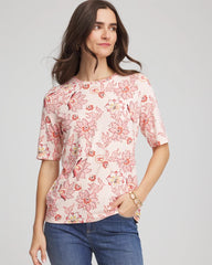 Elbow Sleeve Tee Siesta Rose - Chico's