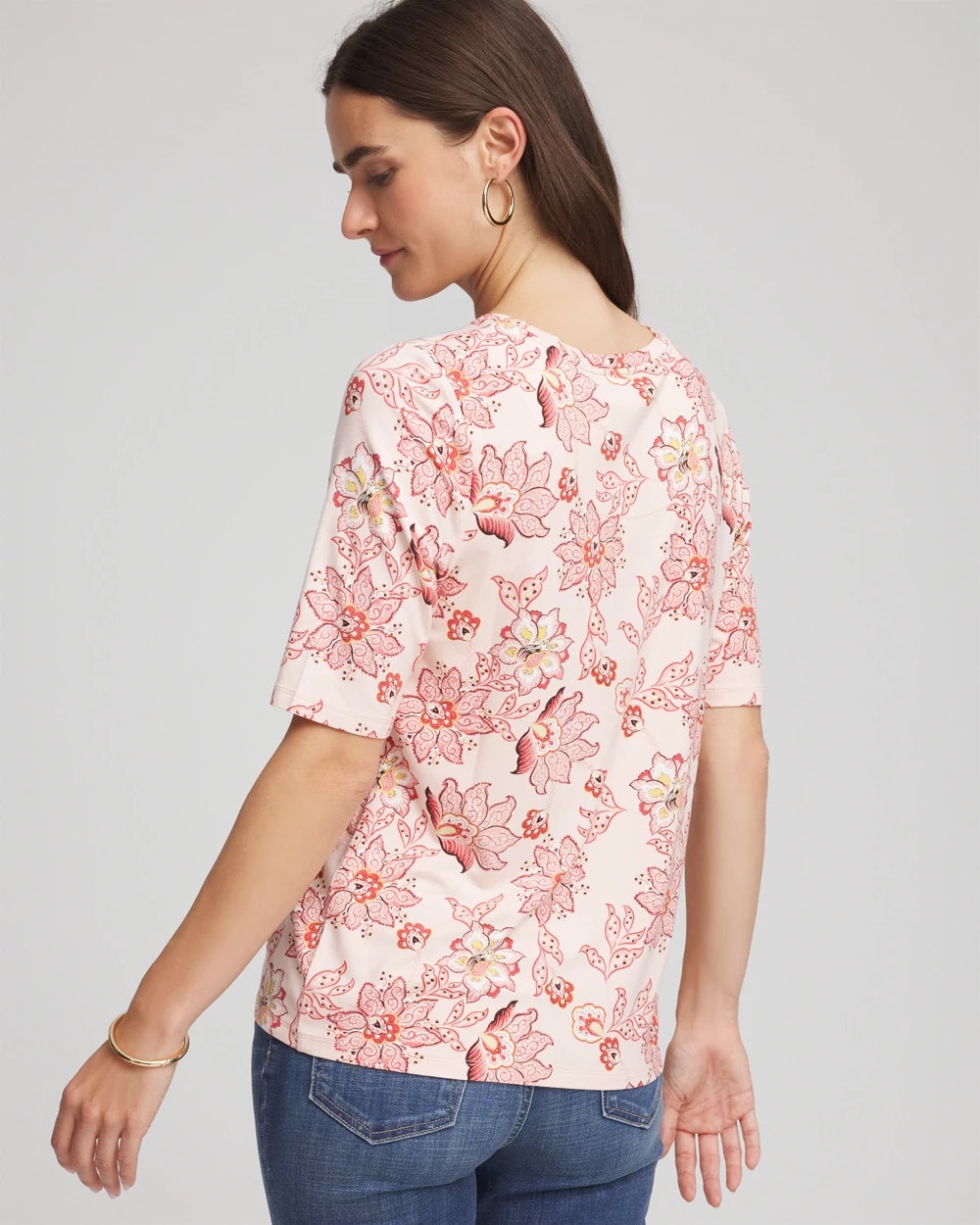 Elbow Sleeve Tee Siesta Rose - Chico's