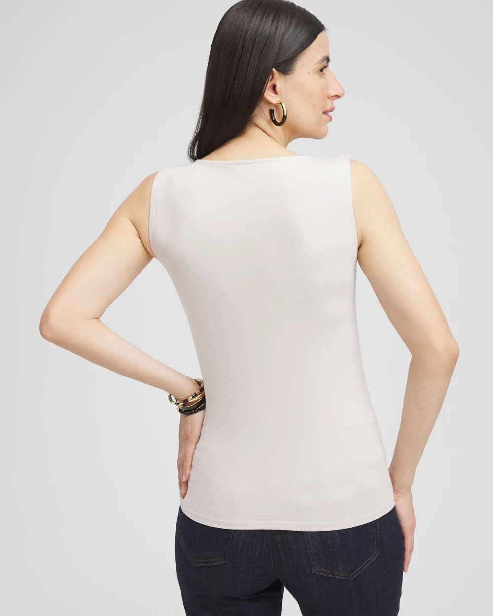 Contour Cotton™ Square Neck Tank Smokey Taupe - Chico's
