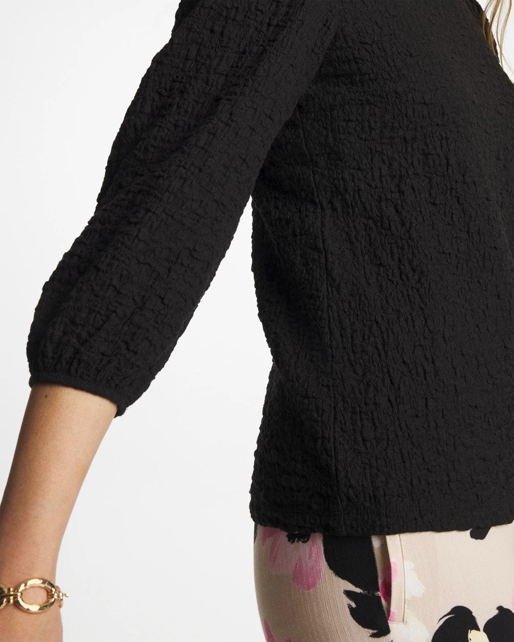 Textured Feminine Tee Black - Chico's