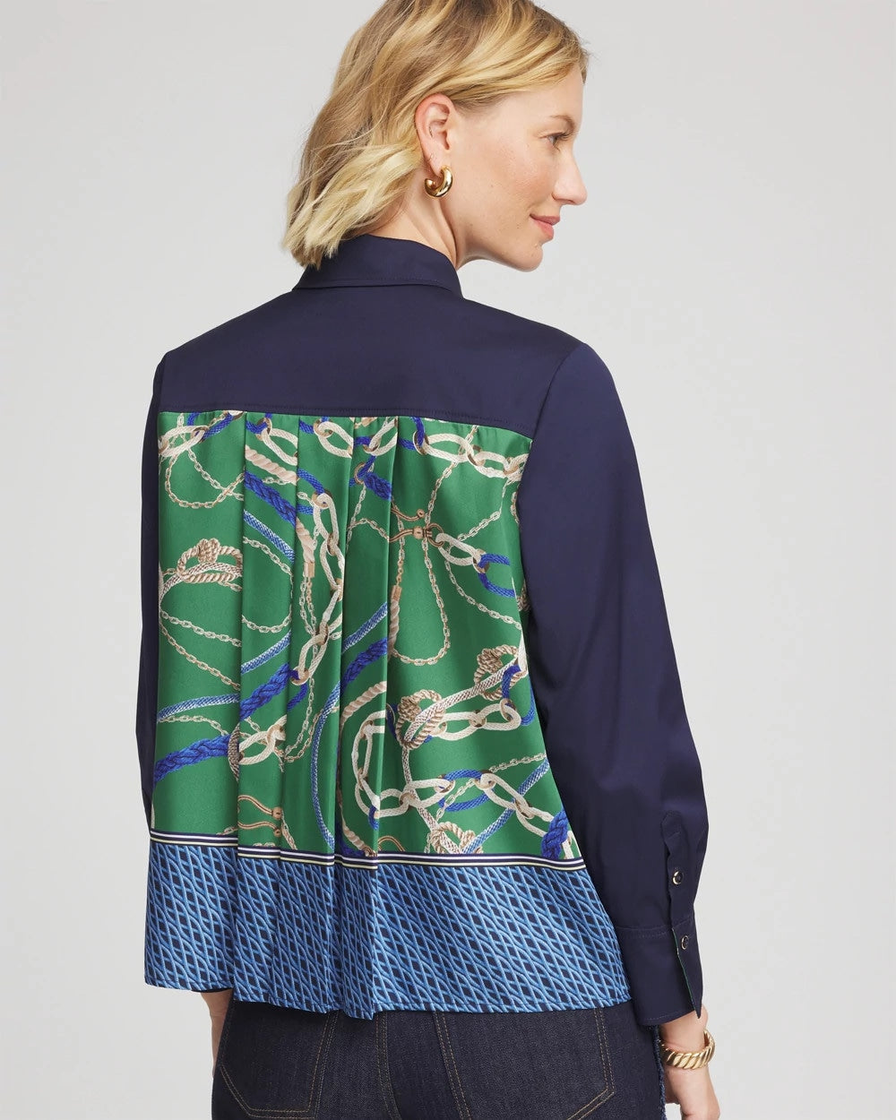 Rope Status Nautical Shirt Passport Blue - Chico's