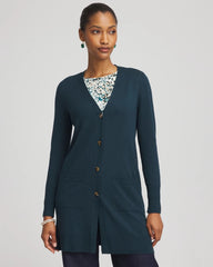 Ella Pocketed Cardigan Sweater Teal Shadow - Chico's