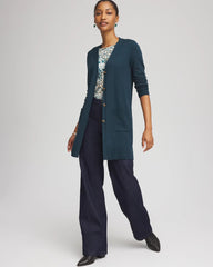 Ella Pocketed Cardigan Sweater Teal Shadow - Chico's