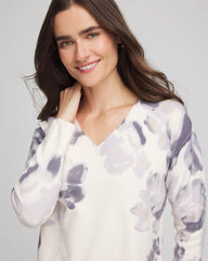 Printed V-Neck Sweater Multi - Chico's
