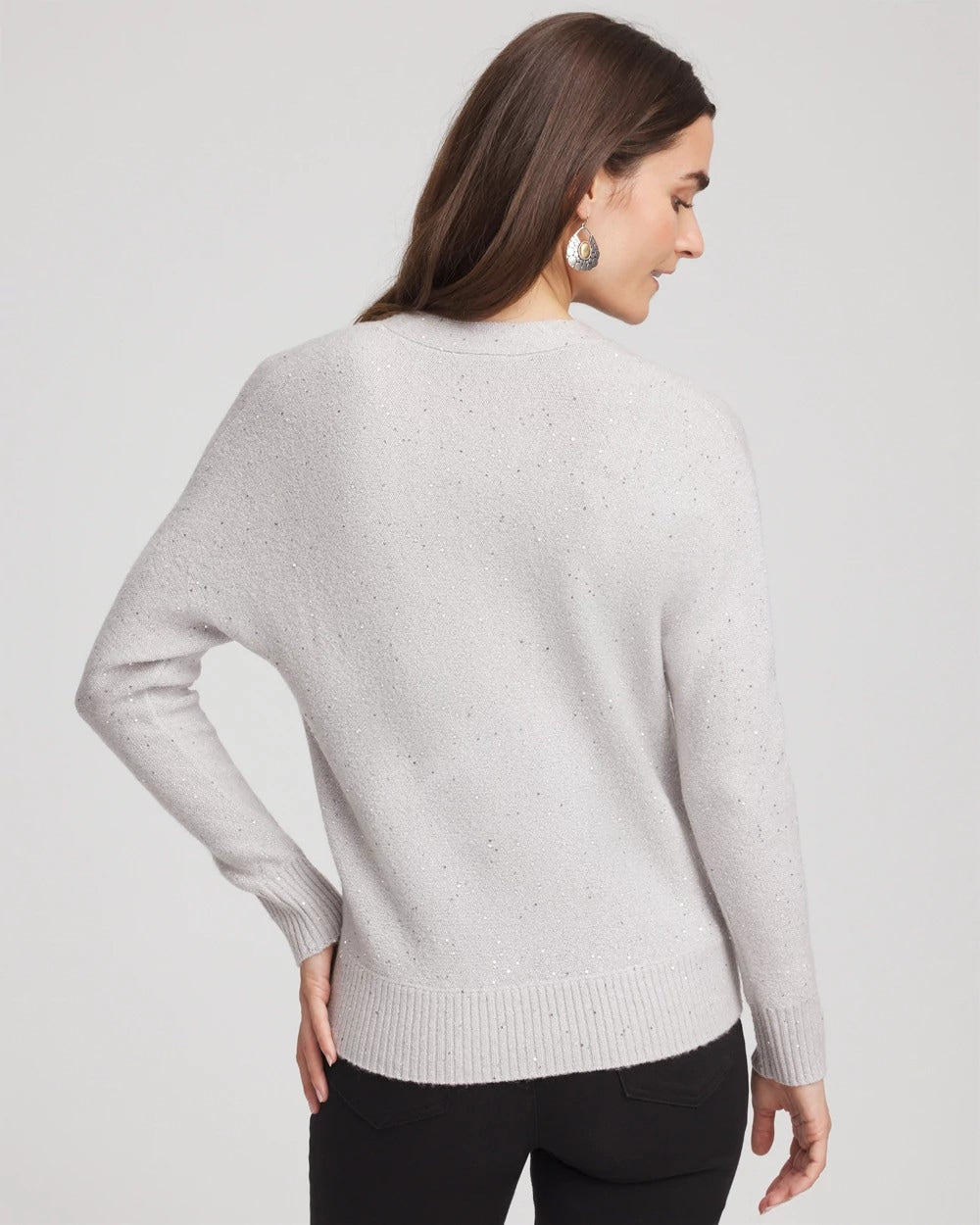 Shine Boyfriend Cardigan Dove Gray - Chico's