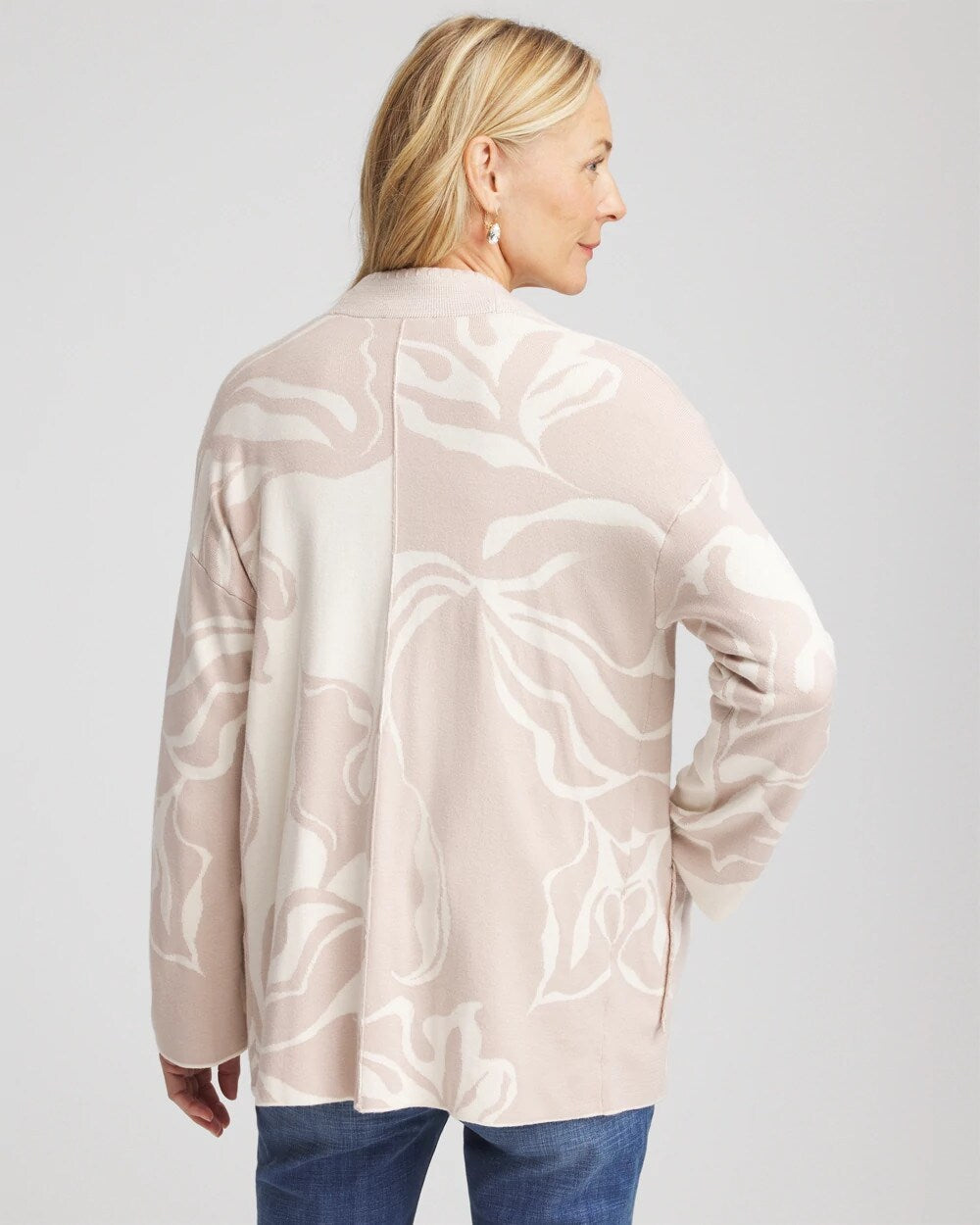 Abstract Bloom Cardigan English Cream - Chico's