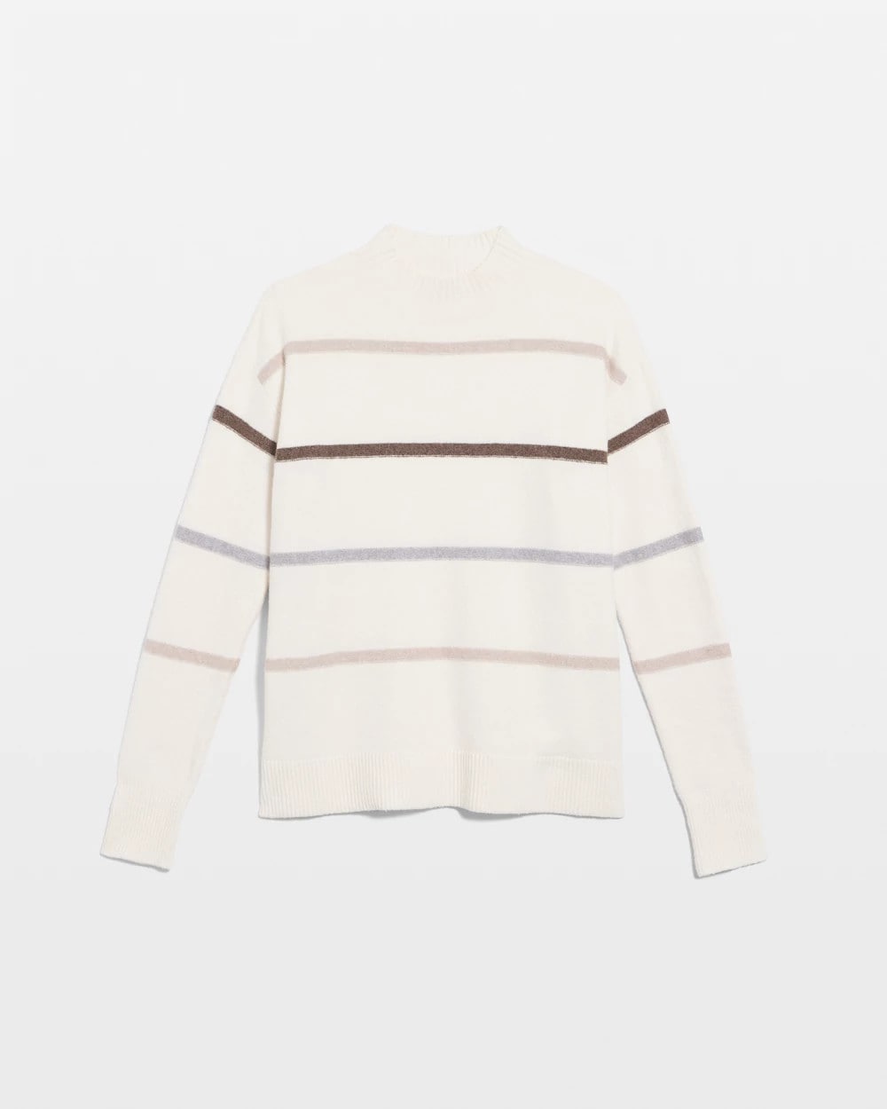 Sequined Stripe Pullover Sweater English Cream - Chico's