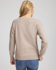 Floral Sequined Pullover Smokey Taupe - Chico's