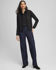 Shine Cropped Cardigan Black - Chico's