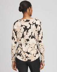 Ella Metallic V-Neck Sweater Purple Royale - Chico's