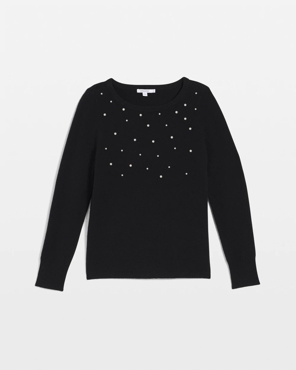 Embellished Cashmere Pullover Sweater Black - Chico's