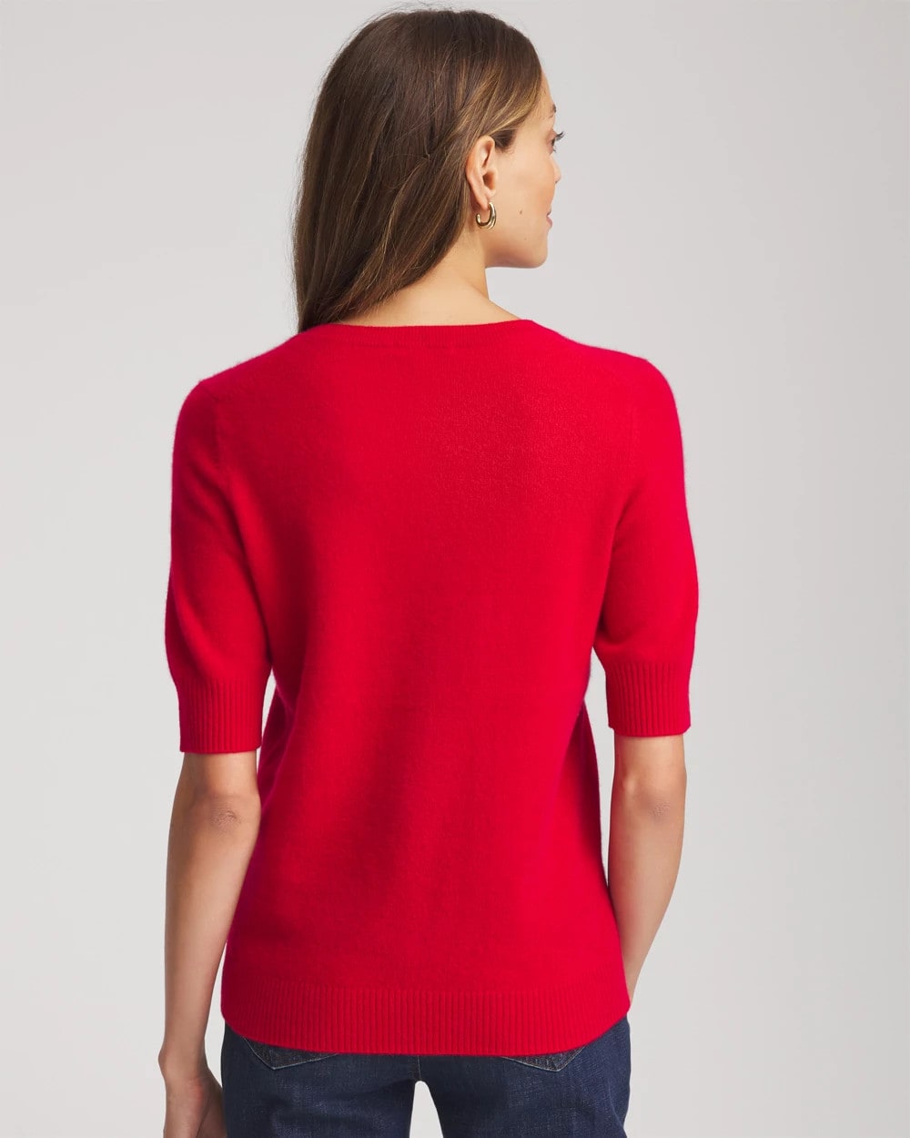 Crewneck Cashmere Pullover Sweater Red - Chico's
