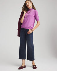 Ella Elbow Sleeve Mockneck Sweater Gooseberry - Chico's