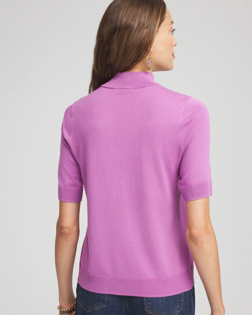 Ella Elbow Sleeve Mockneck Sweater Gooseberry - Chico's