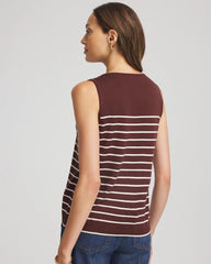 Ella Striped Sweater Tank Cacao - Chico's