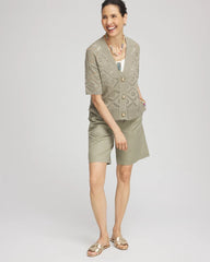 Short Button-down Cardigan Washed Sage - Chico's