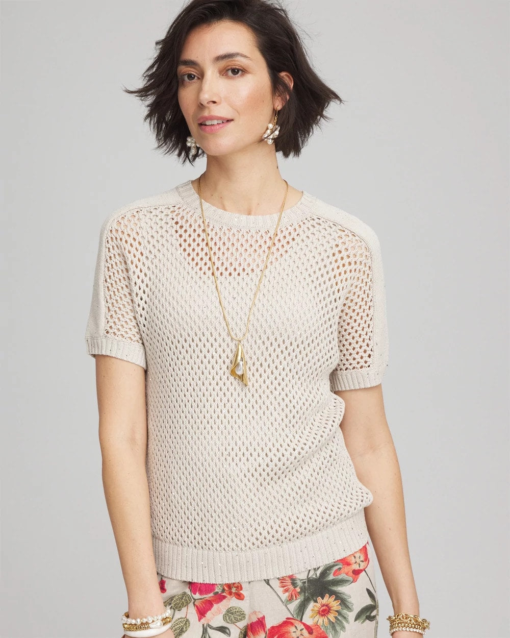 Dolman Sleeved Sweater Tee River Rock - Chico's