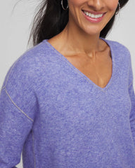 Contrast Stitch Detail Pullover Vibrant Iris - Chico's
