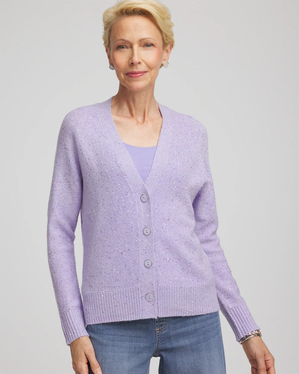 Shine Boyfriend Cardigan Lilac Mist - Chico's