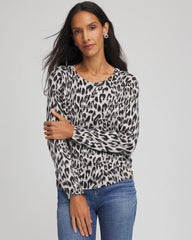 Animal Crewneck Cardigan English Cream - Chico's