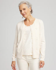 Embellished Crewneck Cardigan English Cream - Chico's