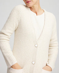Fur Trim Cardigan English Cream - Chico's