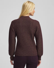 Metallic Ribbed Pullover Night Bloom - Chico's