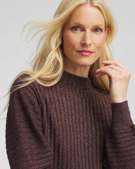 Metallic Ribbed Pullover Night Bloom - Chico's